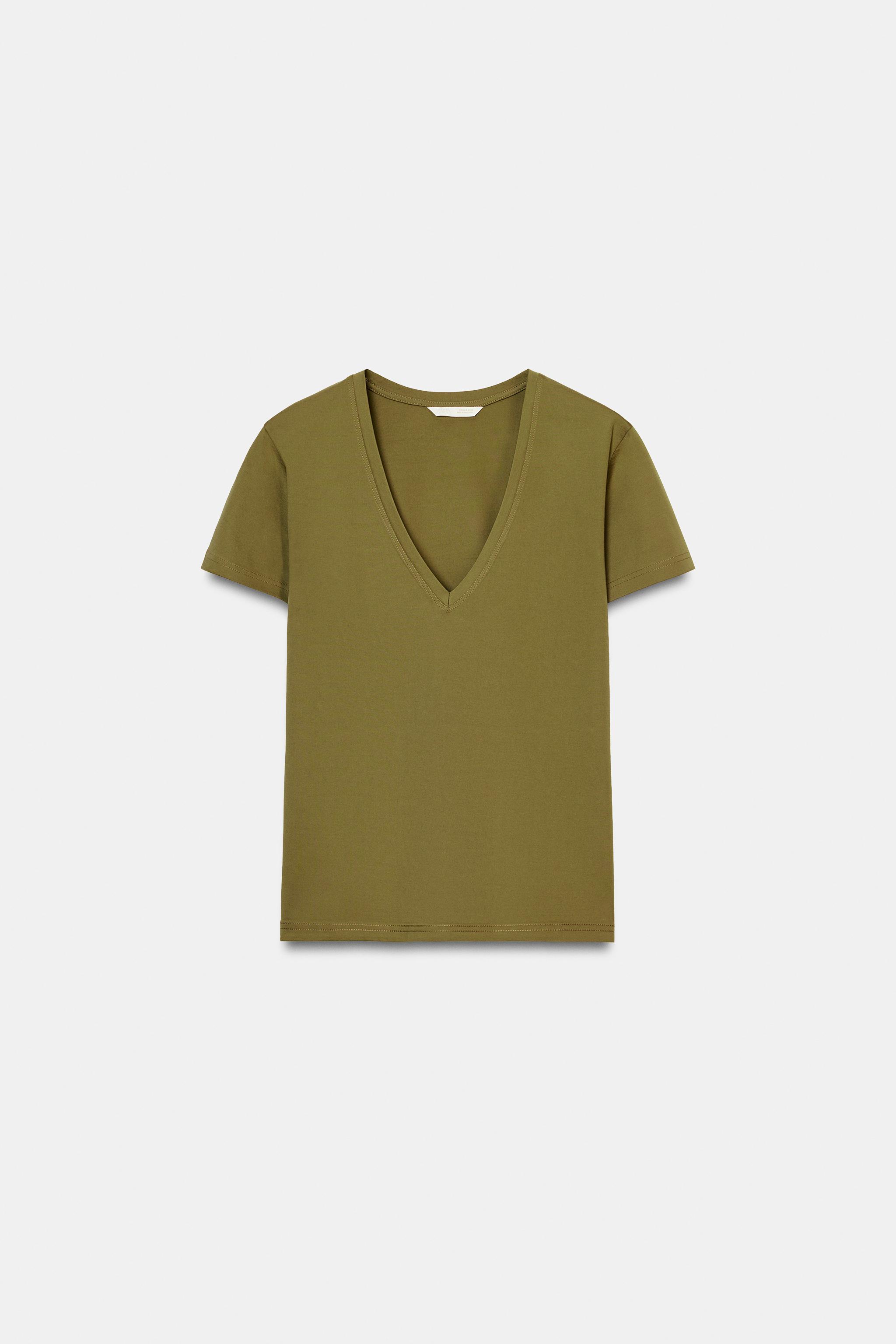 V YAKA INTERLOCK T-SHIRT - Görsel 4