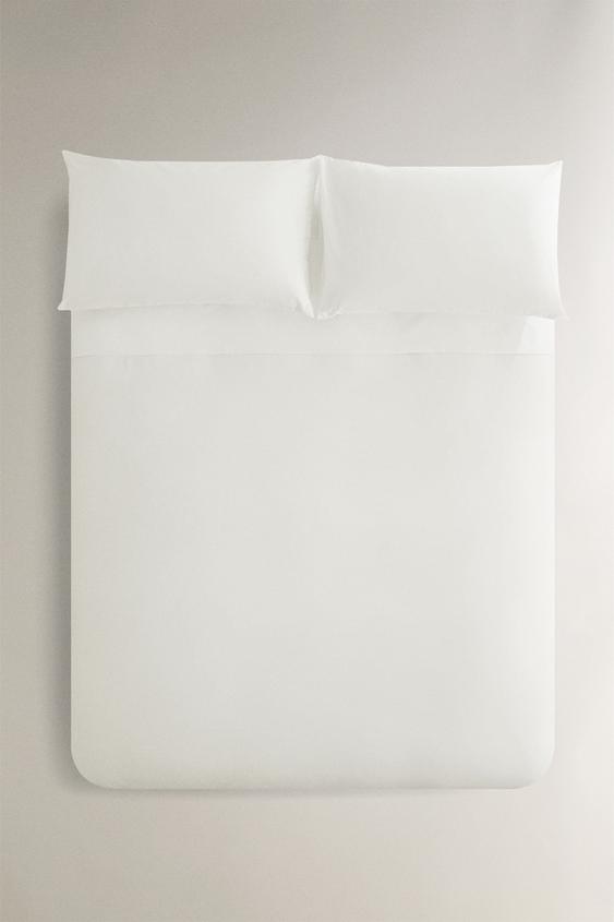 CAPA DE EDREDOM DE ALGODÃO PERCAL (500 FIOS) - Branco da Zara - Imagem 0