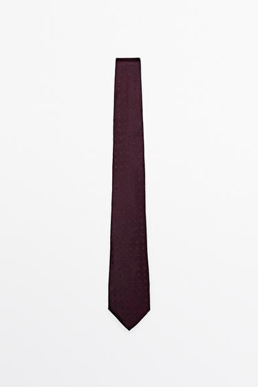 Corbata detalle bordados 100% seda - blanco de Zara - Imagen 0