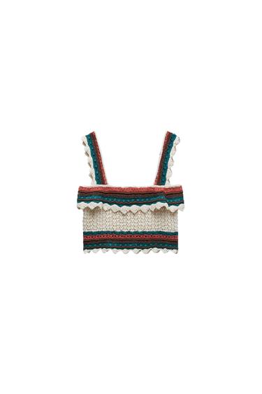 KNIT CROCHET TOP