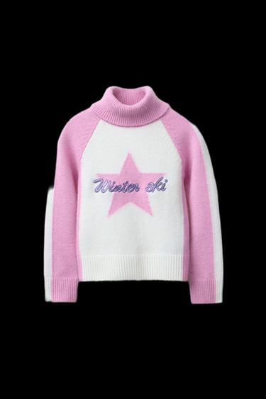 COLOUR BLOCK KNIT JUMPER SKI COLLECTION - Pink by Zara - Image 0
