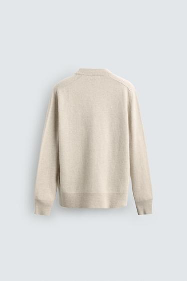 WOOL - ALPACA ORIGINS CARDIGAN - Ecru by Zara - Image 7