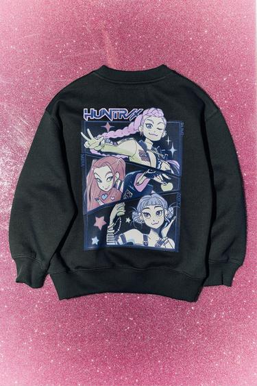 KPOP DEMON HUNTERS™ NETFLIX © PRINTED SWEATSHIRT - Anthracite grey by Zara