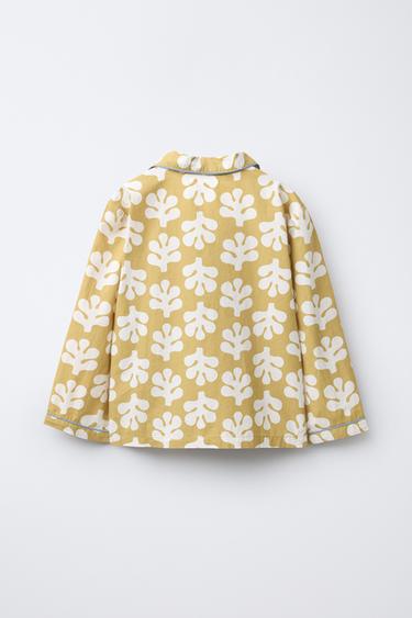 6-14 YEARS/ SHAPES PRINT SHIRT AND TROUSERS PYJAMAS - Green by Zara - Image 2
