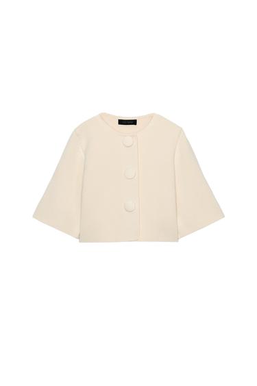 SUÉTER CORTO PUNTO - Crudo de Zara