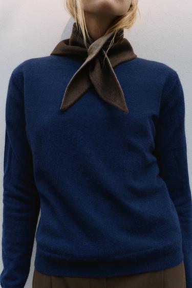 Zara 羊毛三角形髮帶 - 棕色