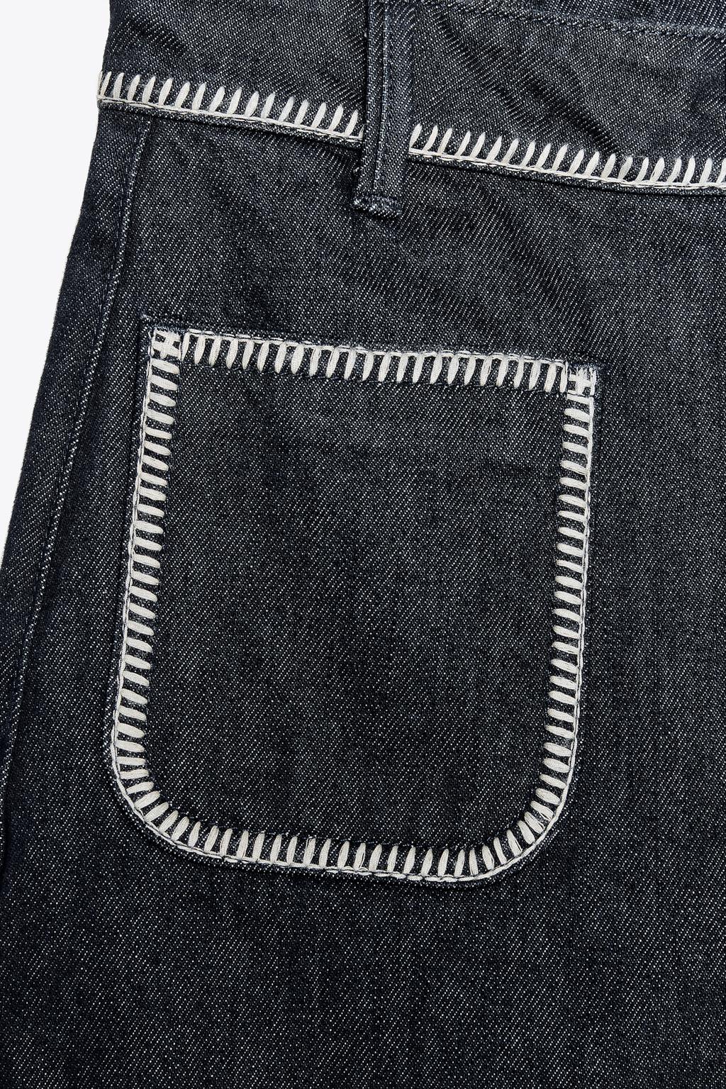 Thumbnail image for Z1975 DENIM SHORTS WITH EMBROIDERY STITCHING