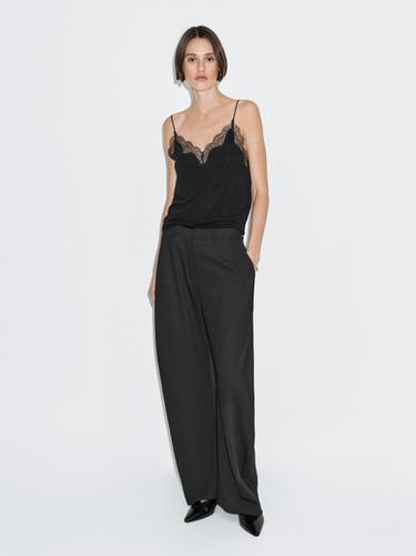 Zara Camisole top with lace detail - Black