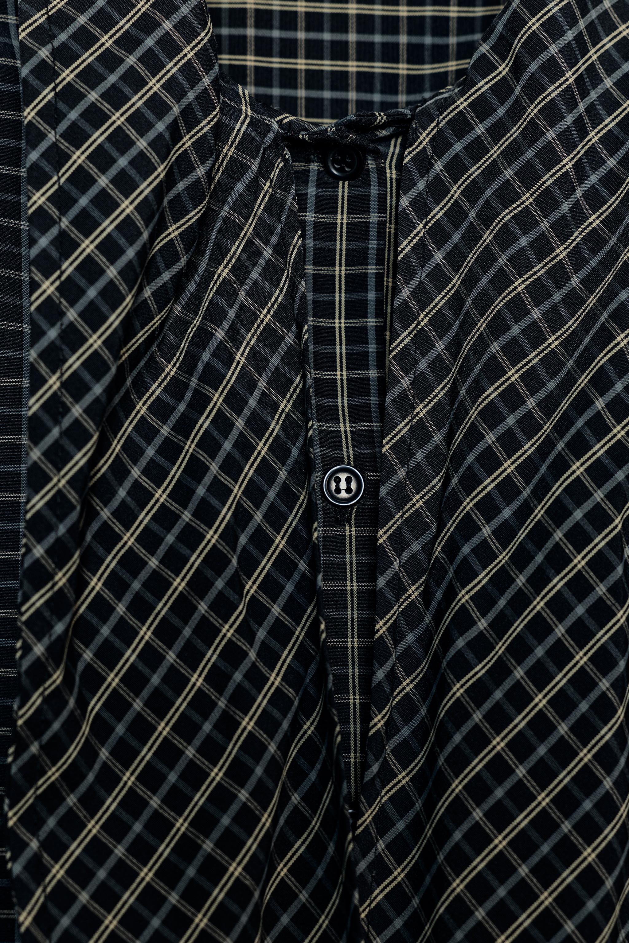 PLAID SHIRT WITH COTTON BANDANA