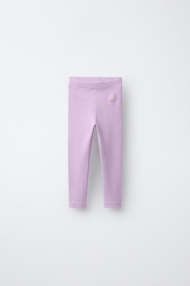 Zara REBRASTE HELANKE SA ETIKETOM – pastelnoružičasto-ljubičasta