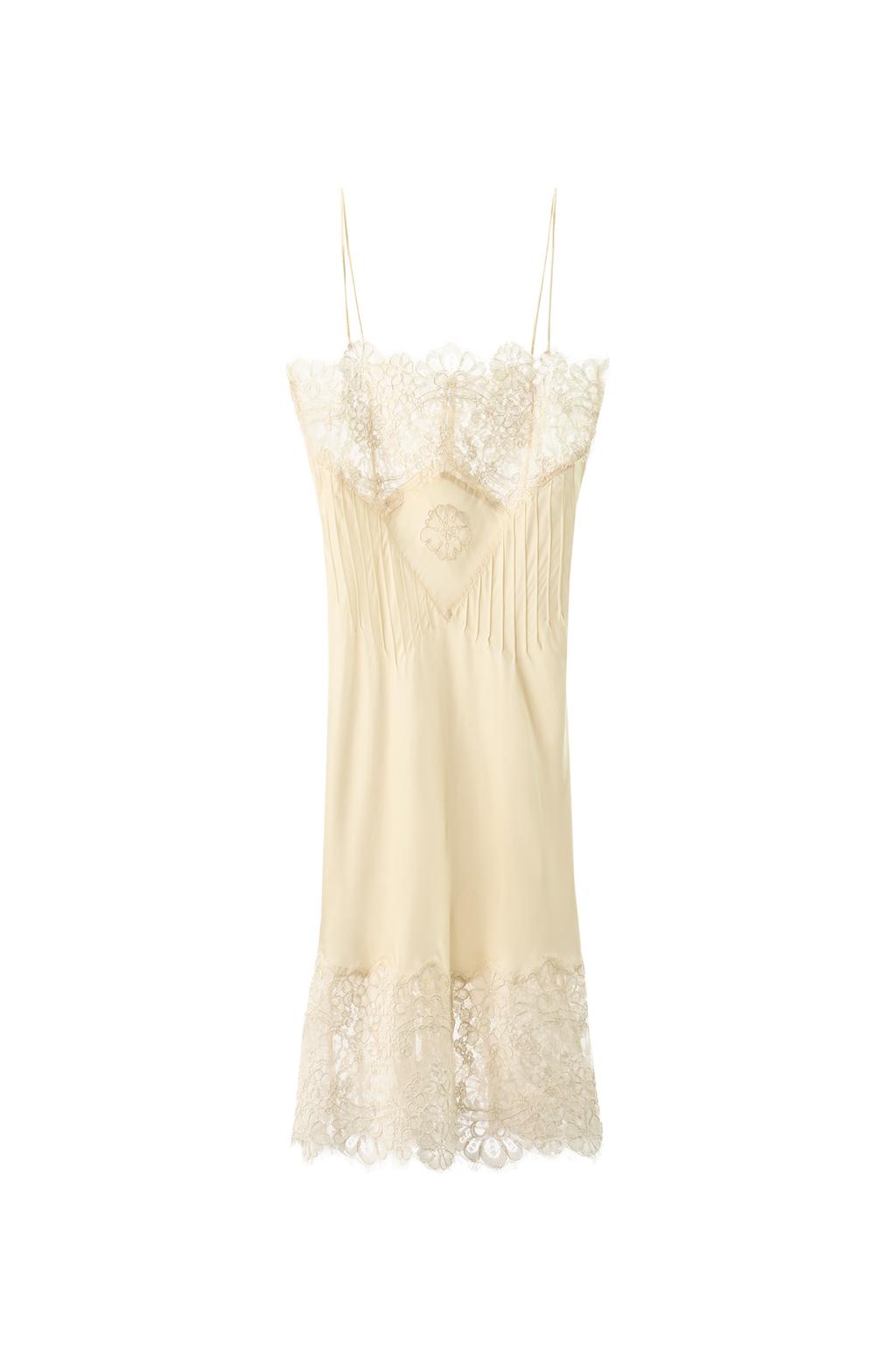 SATIN LACE SLIP DRESS - image 3