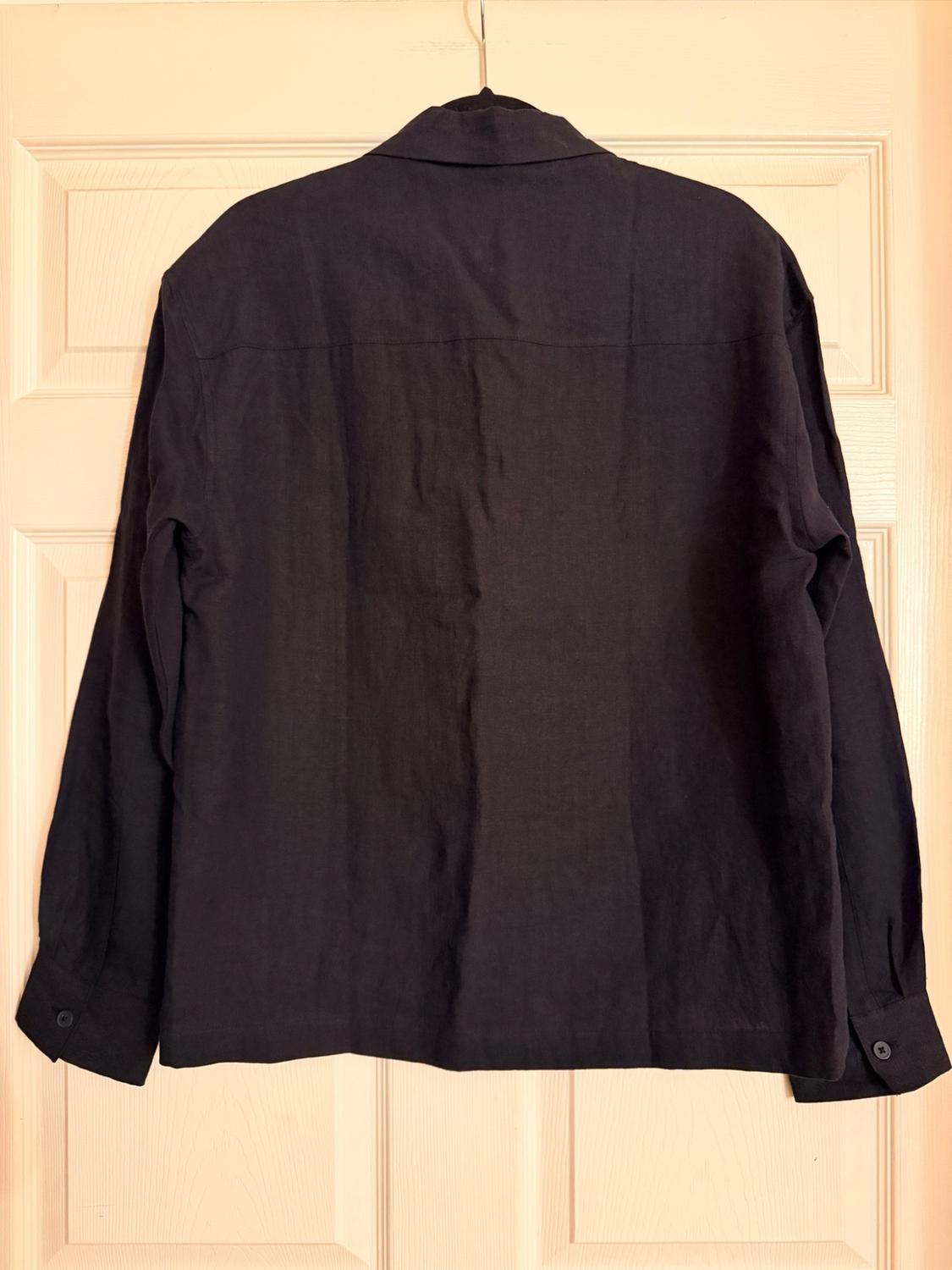 RELAXED FIT 100% LINEN SHIRT WITH PLEATED POCKETS - Image 4