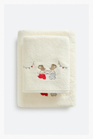 KIDS' MOUSE TOWEL - Light beige by Zara
