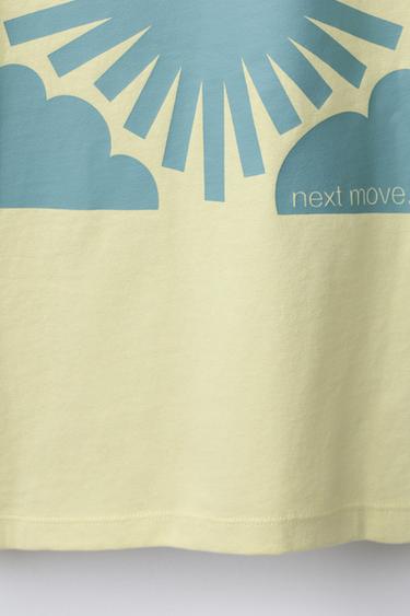 PLAIN T-SHIRT WITH PATCH APPLIQUÉ - Lime by Zara - Image 3