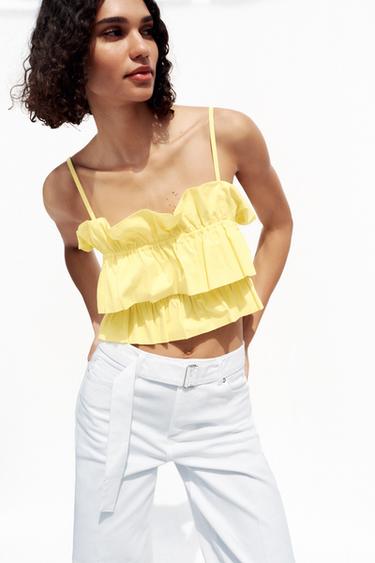 JEAN Z1975 WIDE LEG TAILLE HAUTE CEINTURE - Blanc de Zara - Image 2