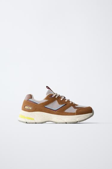 ZAPATILLA DEPORTIVA REJILLA - Naranja de Zara