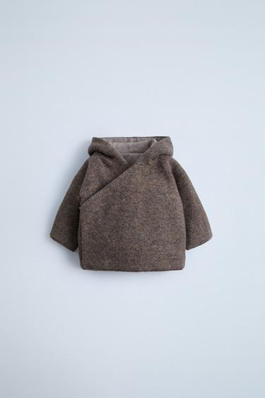 JAS MET CAPUCHON - Geelbruin gemêleerd van Zara - Afbeelding 0