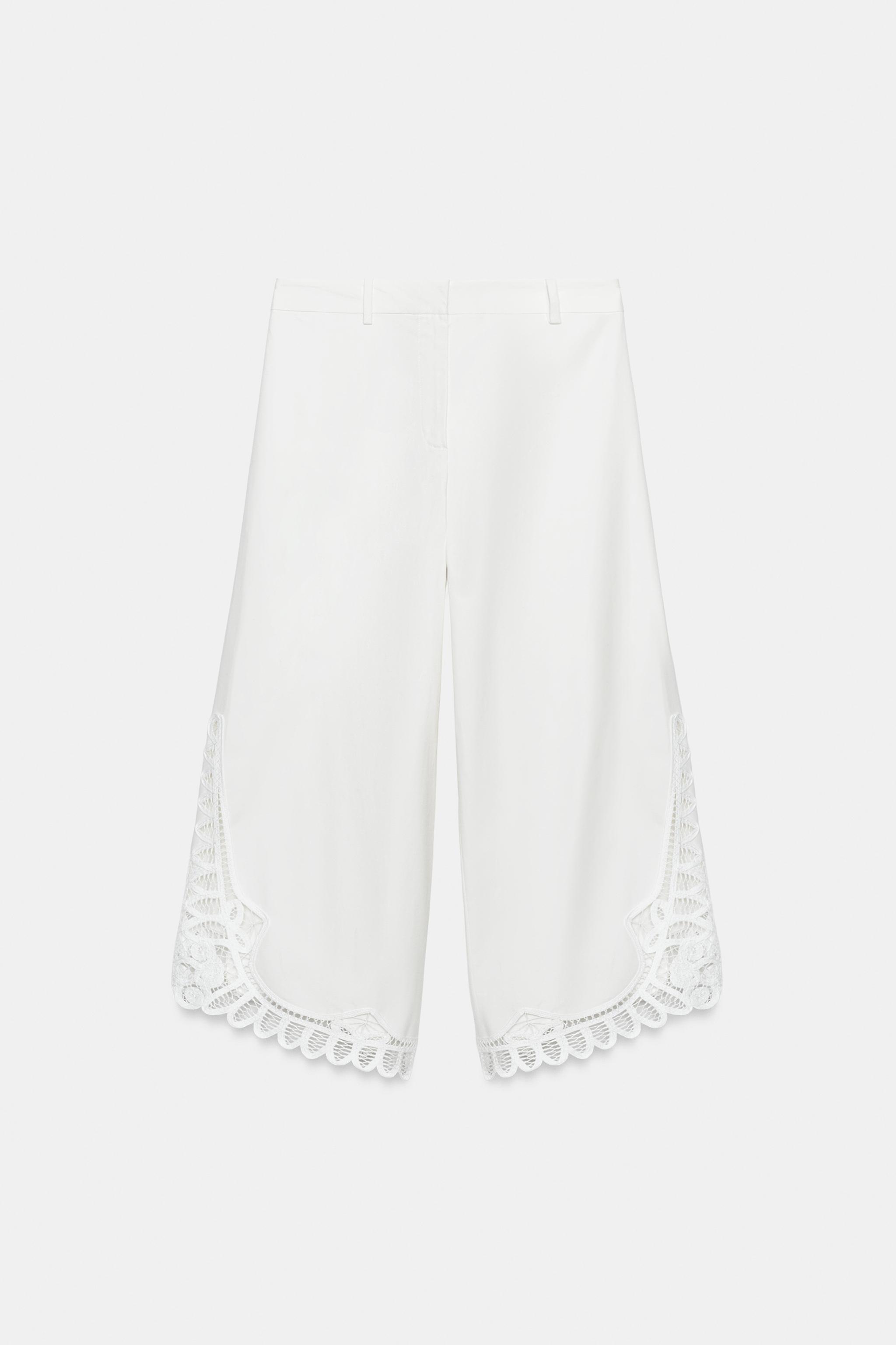 Женские брюки Zara EMBROIDERED TROUSERS ZW COLLECTION — фото 6