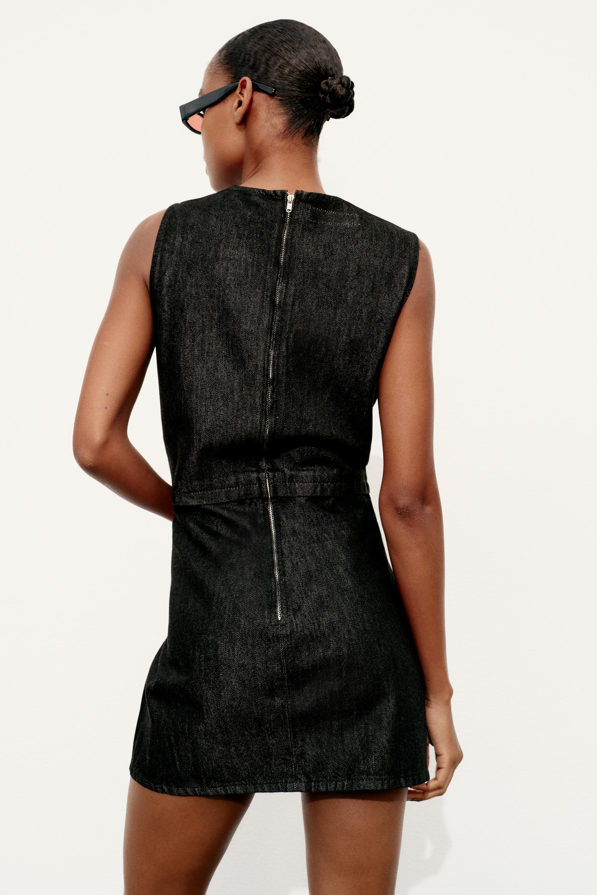 Zara trafaluc denim clearance dress