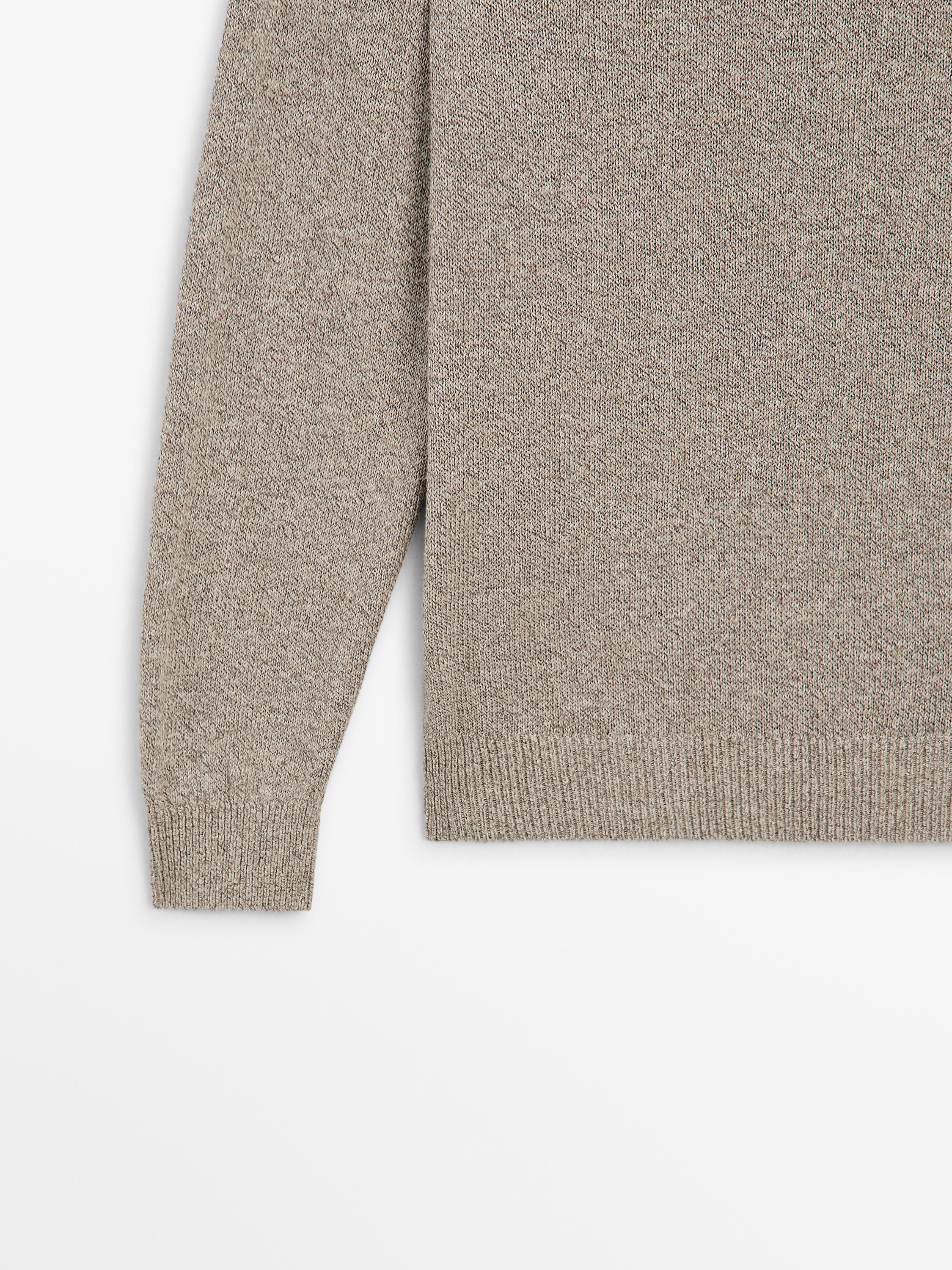 Pull en maille moulinée de coton et lin