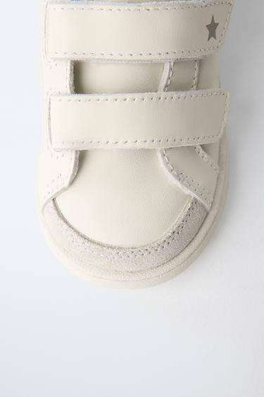 LEATHER SNEAKERS - White by Zara - Image 3