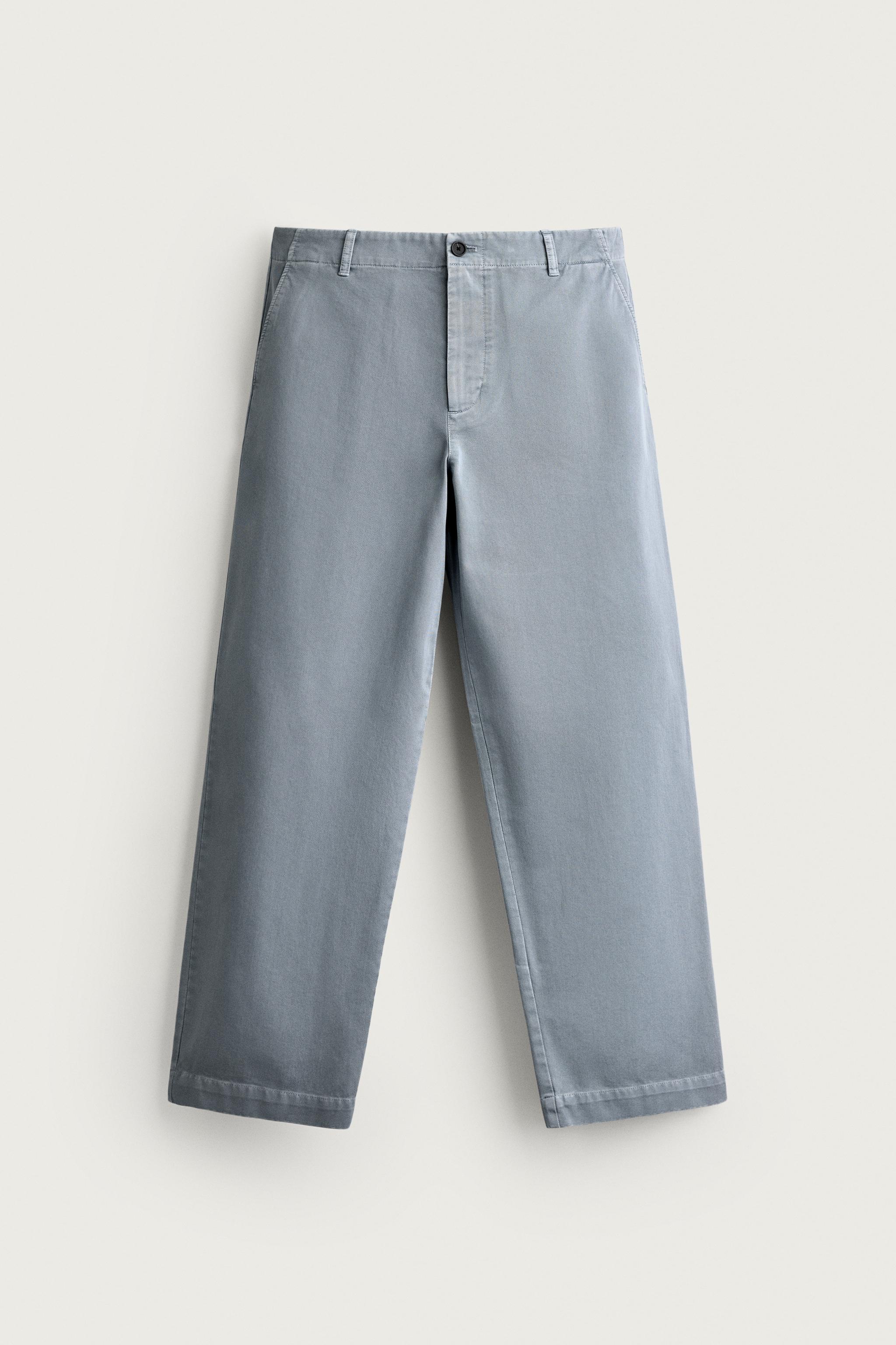 WASHED RELAXED FIT CHINO PANTS