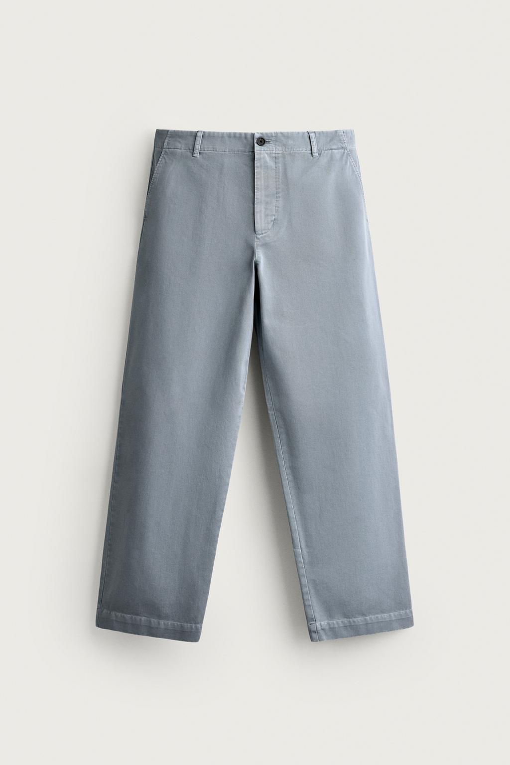 RELAXED FIT WASHED CHINO TROUSERS