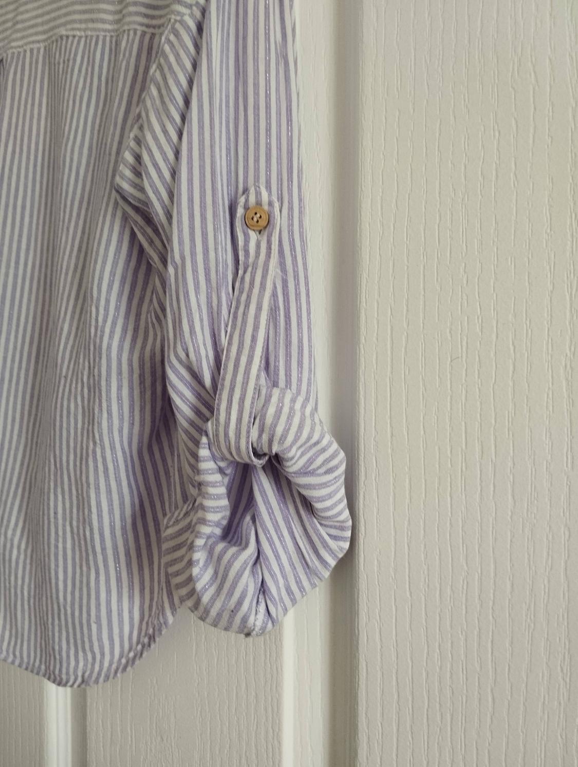 METALLIC THREAD STRIPED SHIRT WITH KNOT - Image 4
