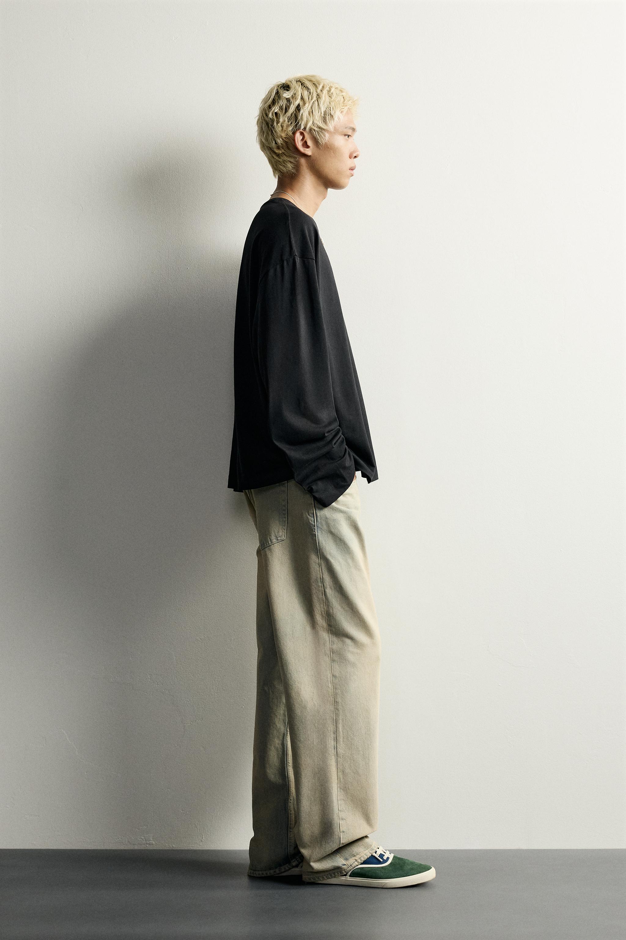 STRIPED RELAXED FIT LONG SLEEVE T-SHIRT