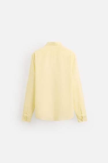 REGULAR FIT SHIRT - Light yellow by Zara - Image 6