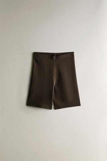 스포츠 숏 레깅스 - Zara의 브라운 - 이미지 0