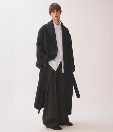 LINDA EVANGELISTA CASHMERE BATHROBE-COAT - Gris moyen de Zara - Image 5