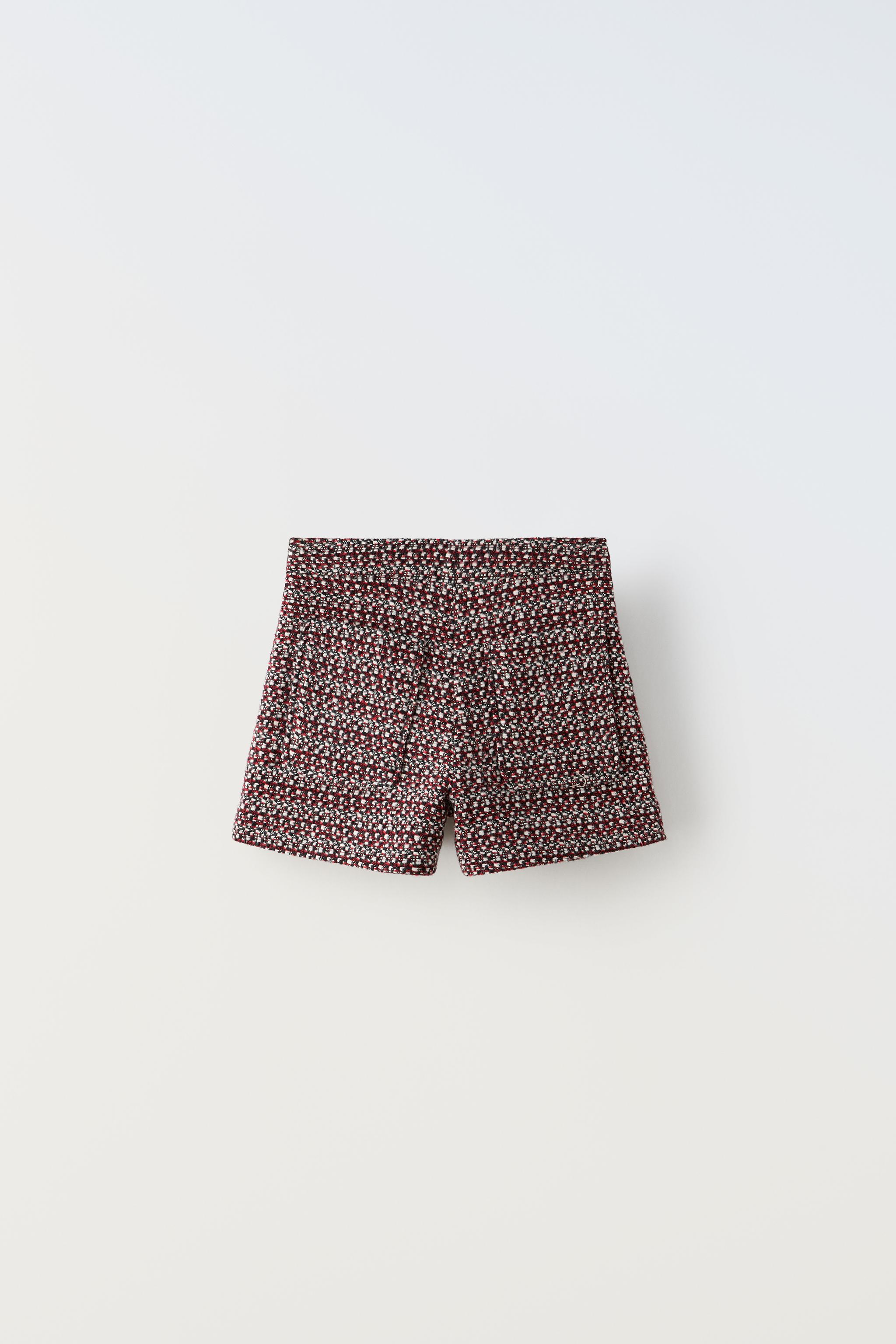 Zara printed bermuda store skort