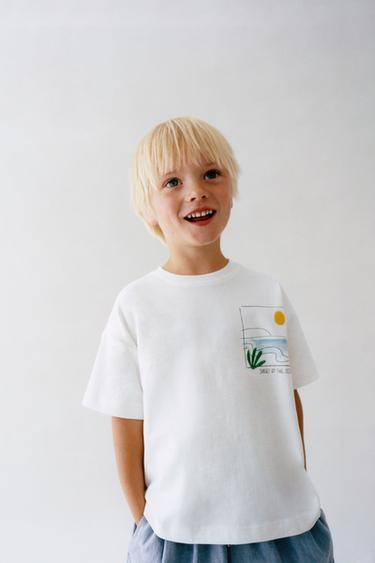 LANDSCAPE PRINT T-SHIRT - White by Zara - Image 0