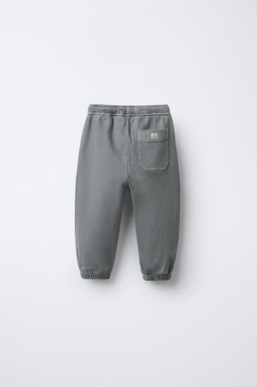 PANTALON CARGO EN TWILL JOGGER - Bleu / Gris de Zara