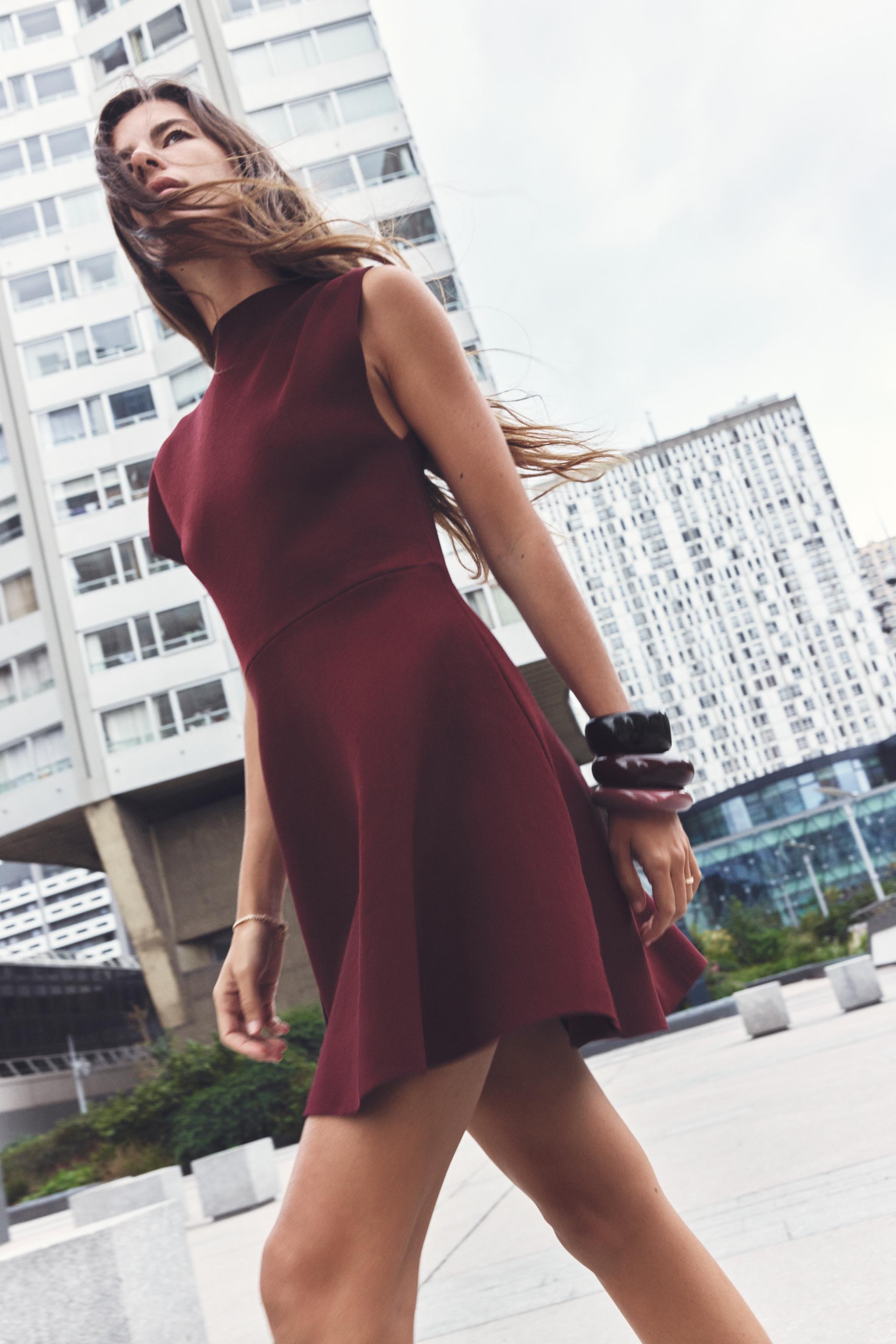 Mini dress burgundy hotsell