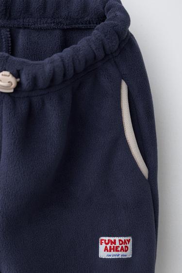 FLEECE JOGGERS - Navy blue by Zara - Image 2