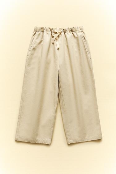 PANTALON ENFANT SERGE COTON - Sable de Zara - Image 6