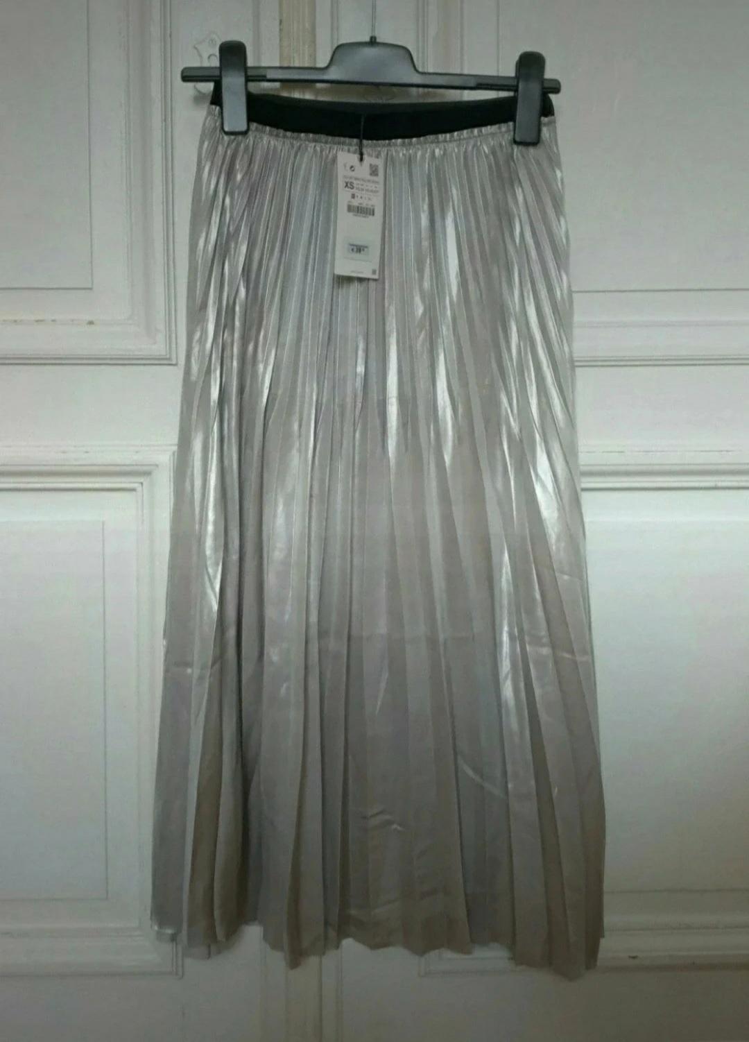 METALLIC ACCORDION PLEAT SKIRT - Image 6
