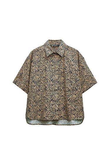 ΠΟΥΚΑΜΙΣΟ ΑΠΟ ΠΟΠΛΙΝΑ ANIMAL PRINT