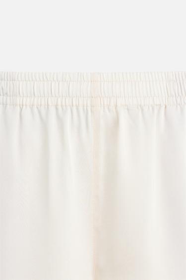 CONTRAST TRIM SATIN BERMUDA SHORTS - Pink by Zara - Image 7