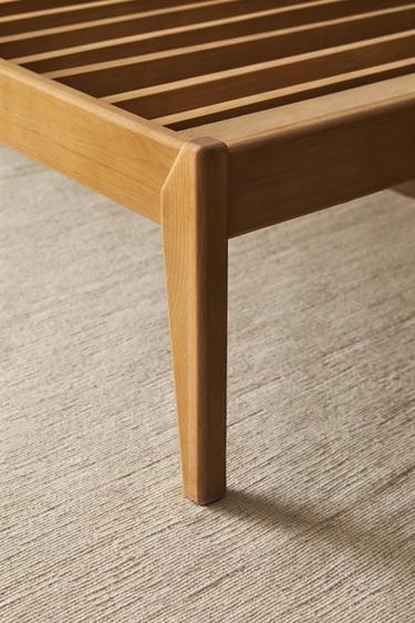 BED FRAME WITH OAK - Light beige by Zara - Image 0