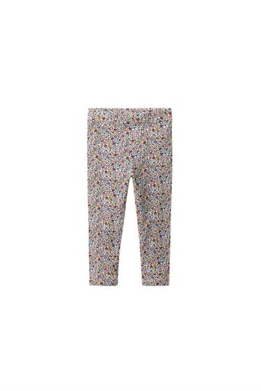FLORAL AND SOLID LEGGINGS TWO-PACK — Blue 2