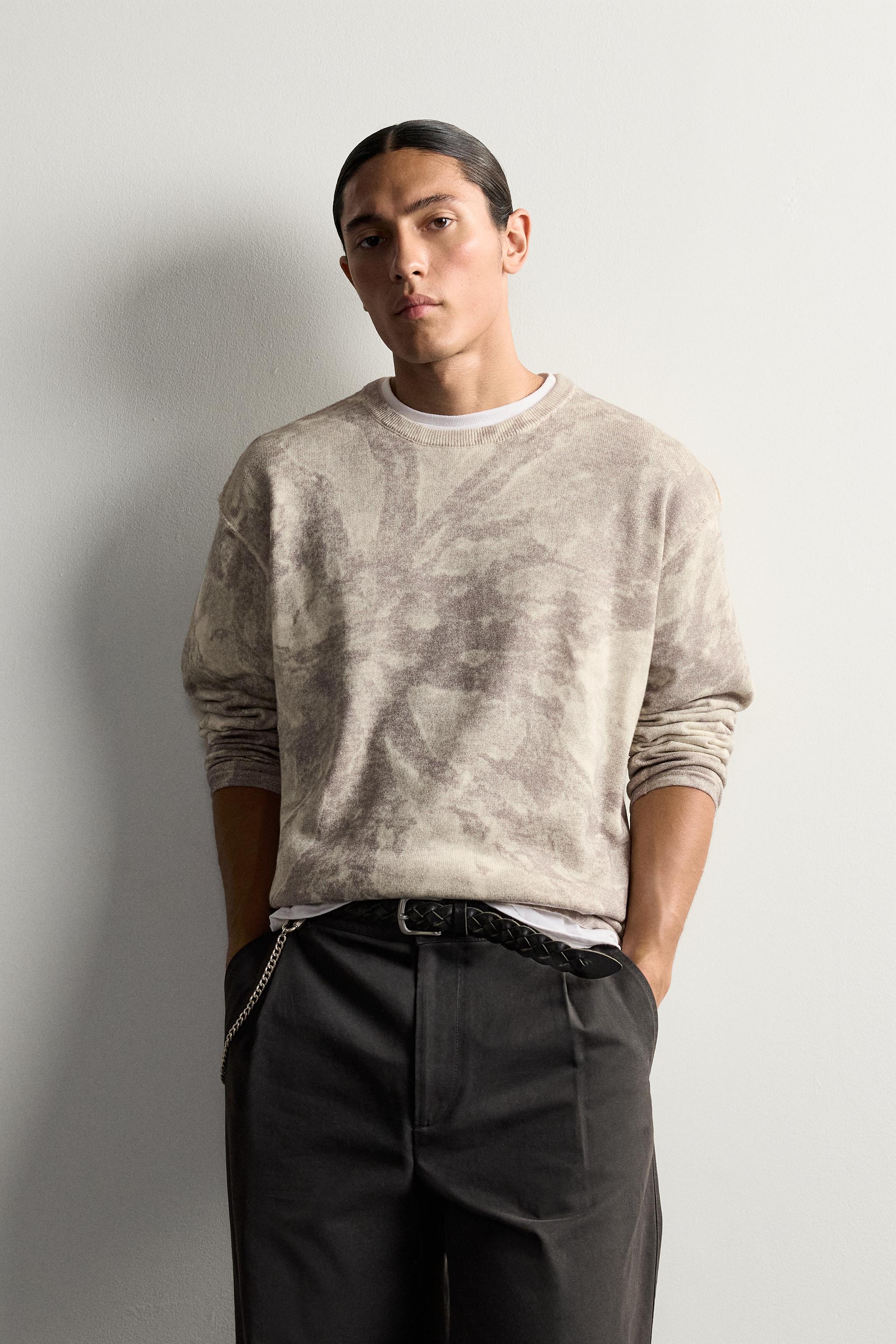 ABSTRACT PRINT RELAXED FIT SWEATER