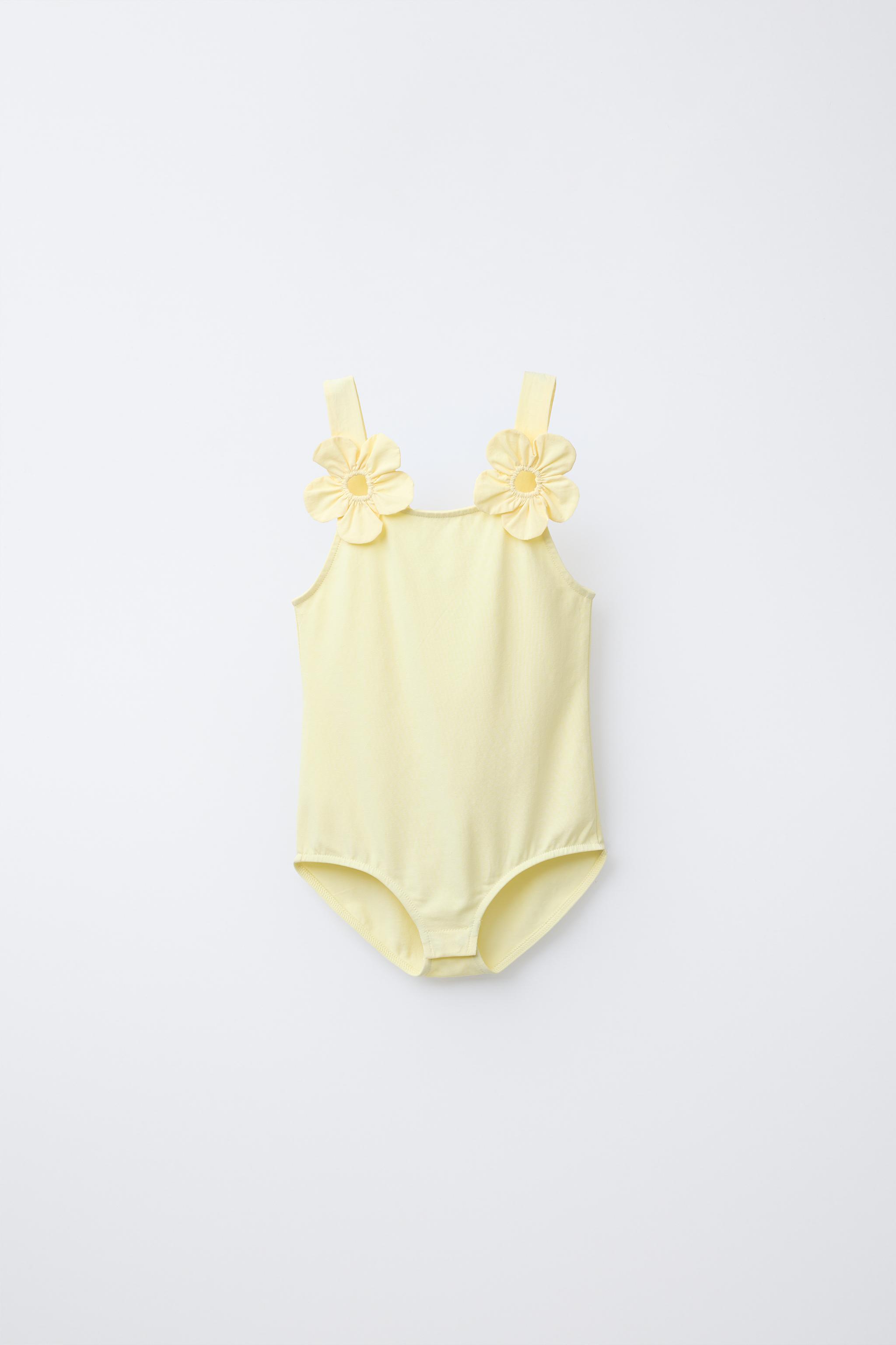 花柄ボディスーツ - イエロー | ZARA Japan / 日本