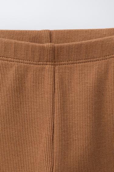 TWO-PACK OF PLAIN LEGGINGS - Caramel by Zara - Image 3