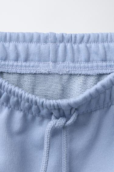 PANTALON DE JOGGING EN MOLLETON COUPE LARGE - Bleu clair de Zara - Image 2