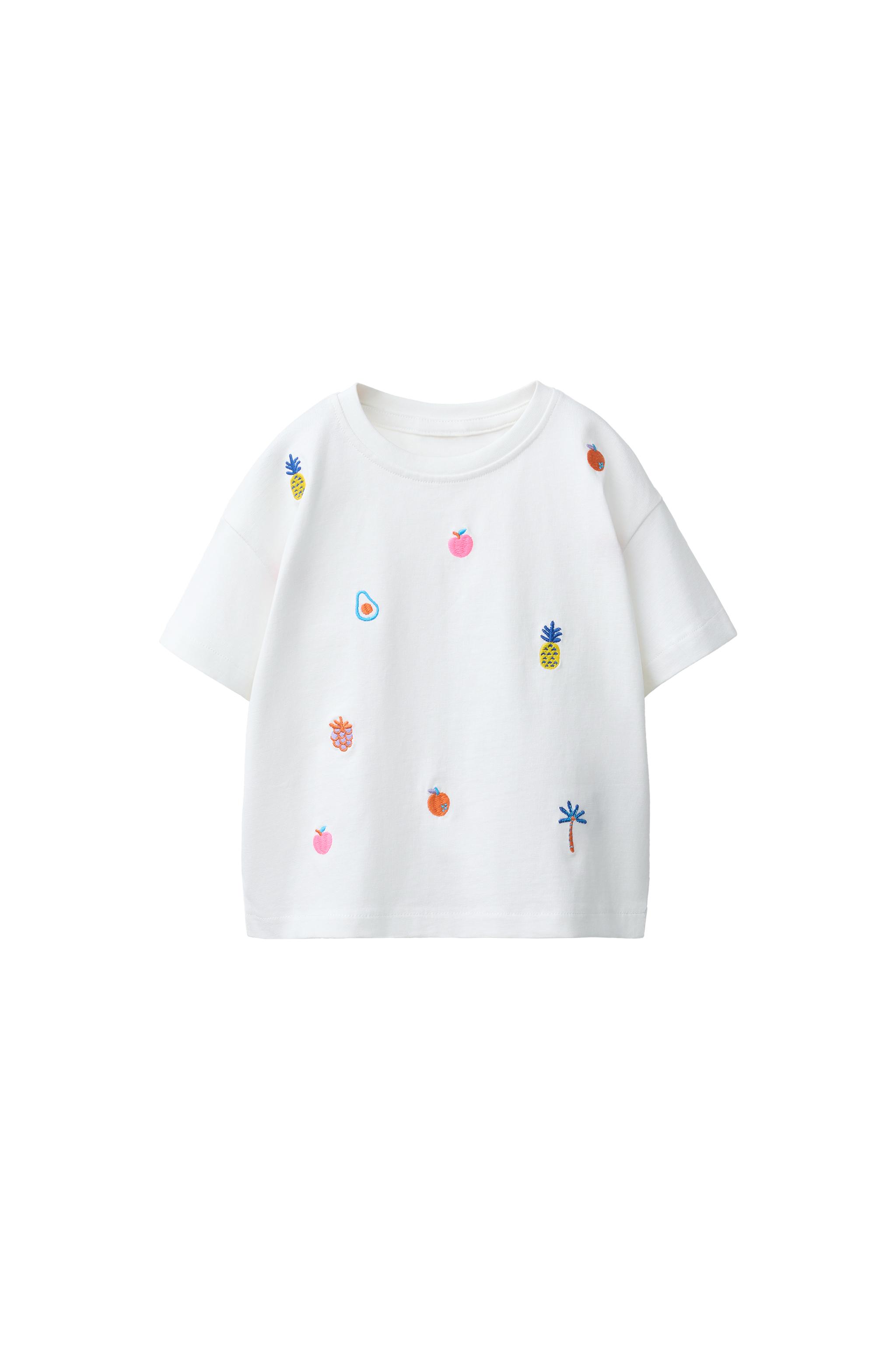 刺繍Tシャツ - ホワイト | ZARA Japan / 日本