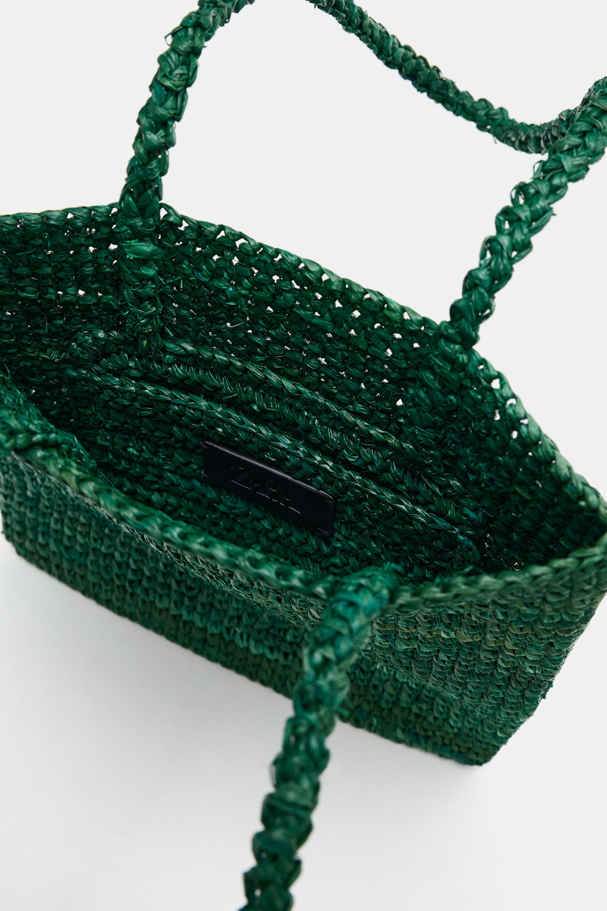 RAFFIA MINI SHOPPER BAG