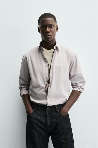 CHEMISE JACQUARD RAYURES - rayures de Zara